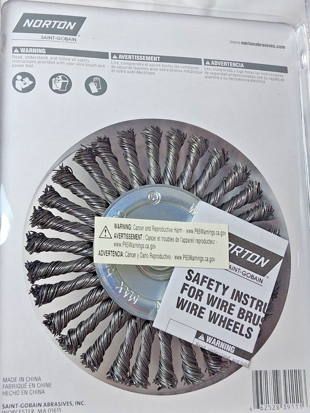 Norton Stringer Bead Wheel Brush 4-1/2″ Wheel Dia 66252839111