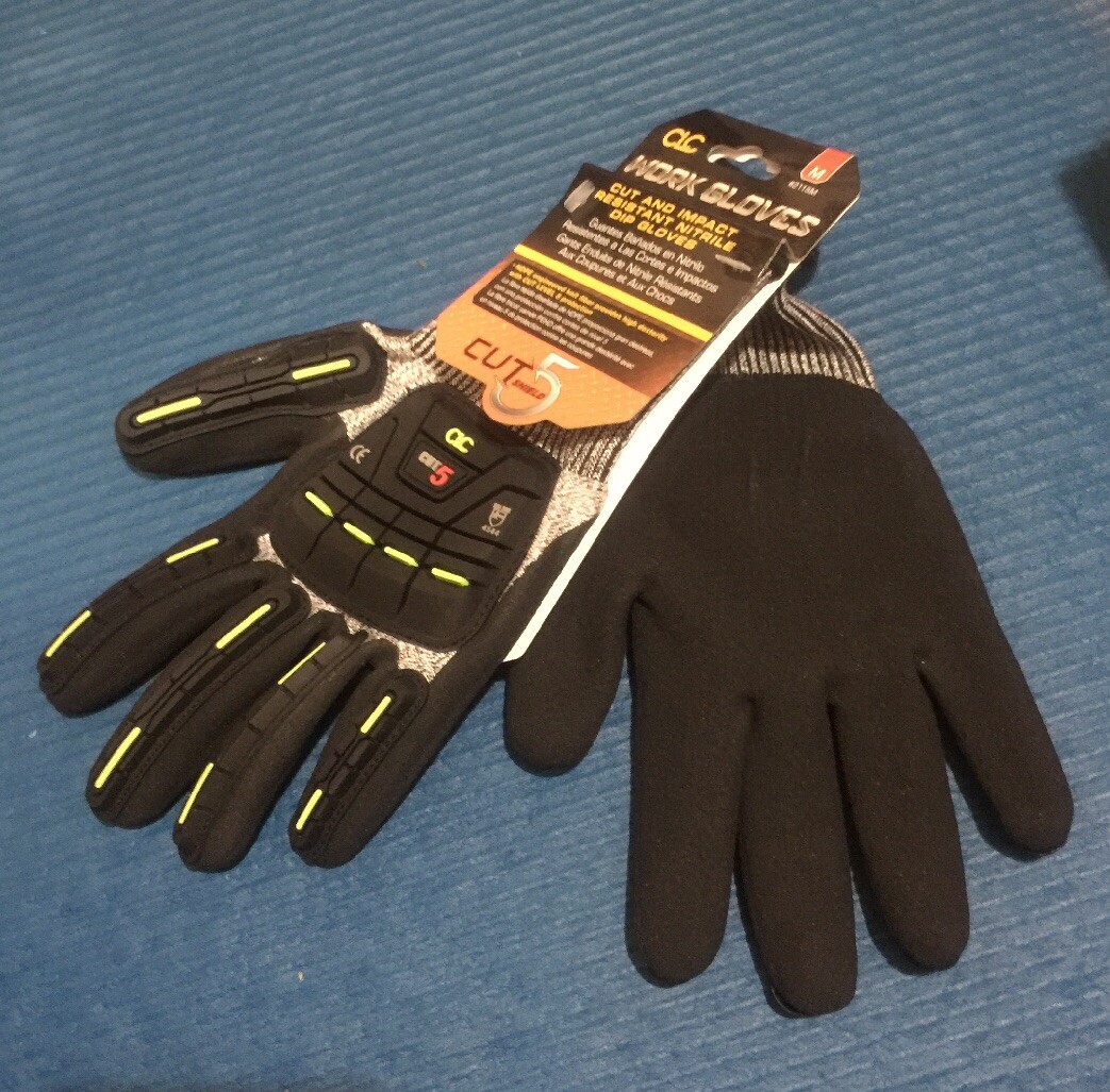 CLC Work Gear 2115M Medium Cut & Impact Resistant Nitrile Dip Gloves