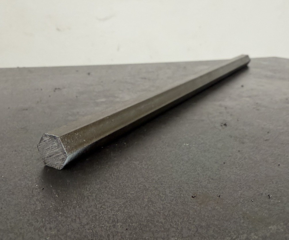 12L14 Steel Hex Bar 12mm Across Flat x 12″ Long – Cold Drawn Free Machining
