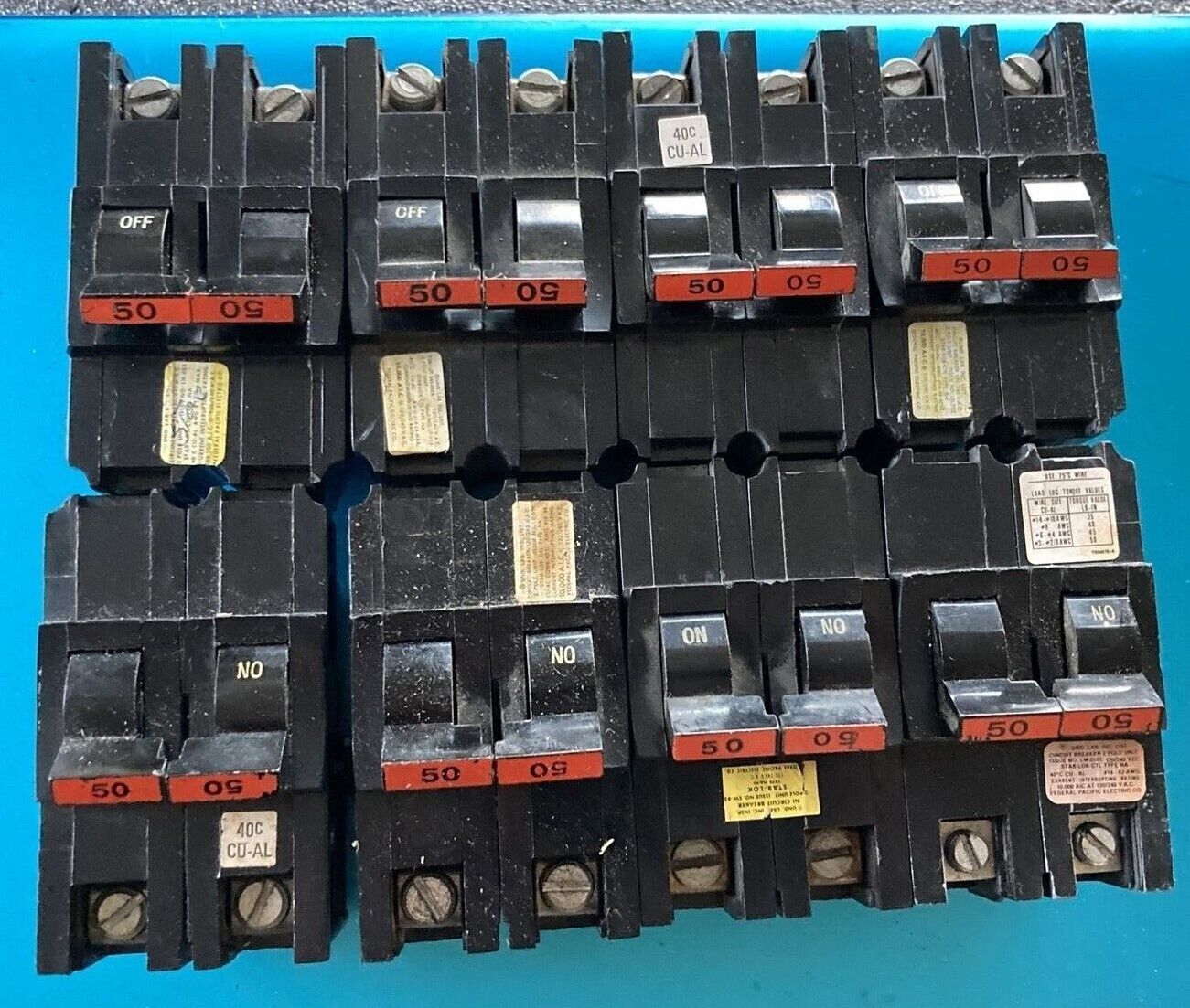 FPE NA250 – Federal Pacific. 240V Stab-Lok Circuit Breaker – RED HANDLE