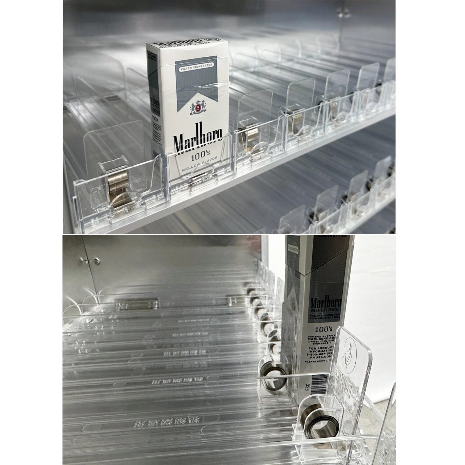22″ W 440 Pack Cigarette Display Rack Retail Tobacco Cigarette Cabinet Auto Feed
