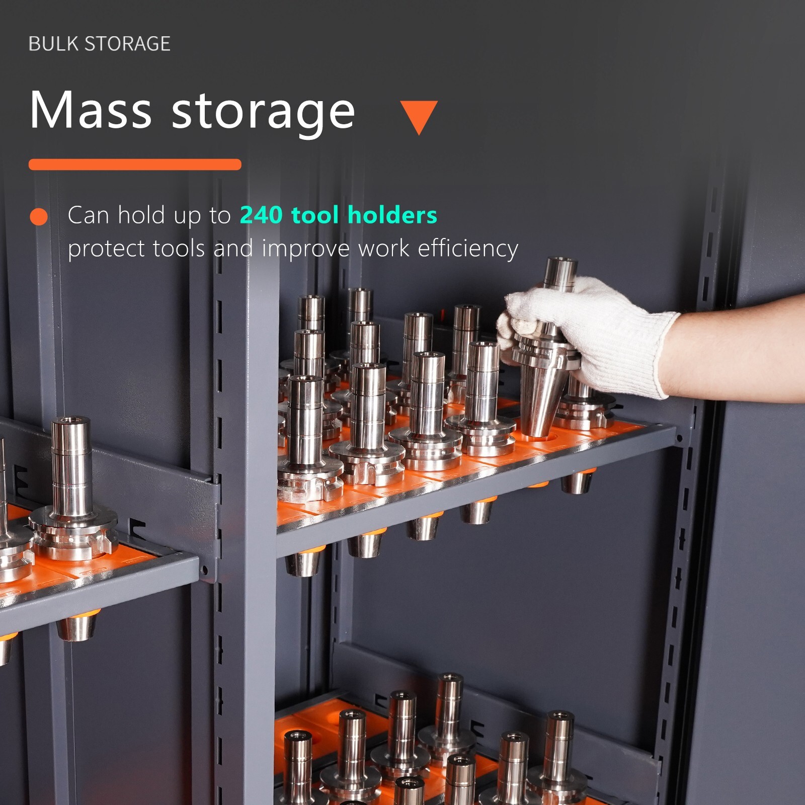 Tools cabinet BT40 with lock and key, tool storage cabinet large capacity