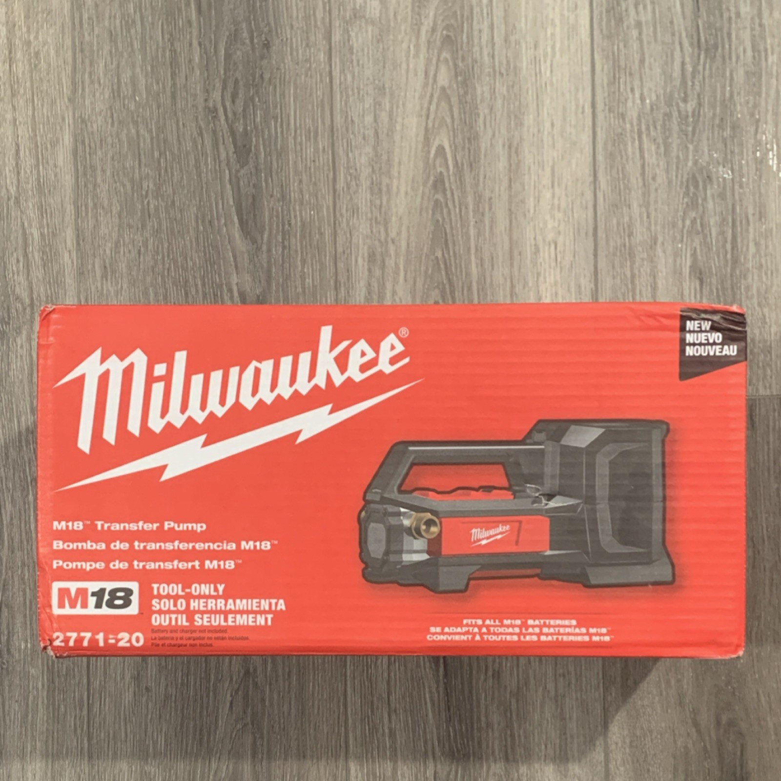 Milwaukee 2771-20 M18 Water Transfer Pump, 0.5hp, 3/4″ Inlet/Outlet, 480 GPH