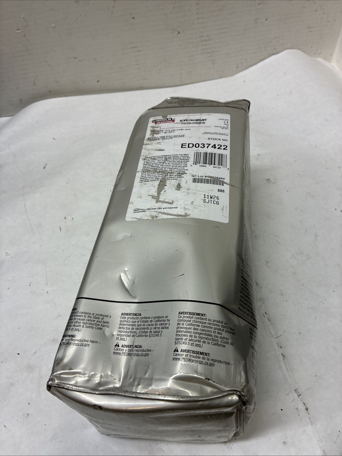 LINCOLN ELECTRIC ED037422 Stick Electrode,E7018 H4R,3/32″,50 lb