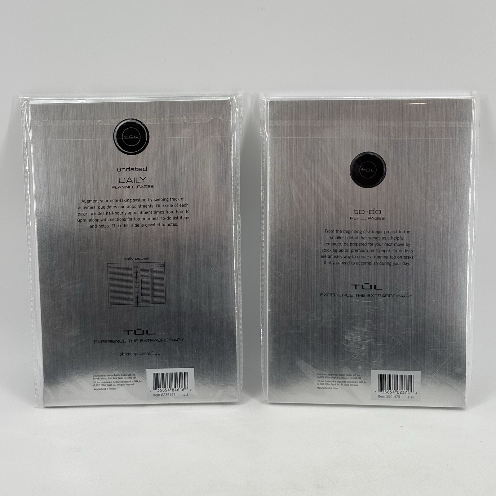 TUL® Discbound Undated Daily Refill Pages Undated (21 Pages) & To-do (50 Pages)