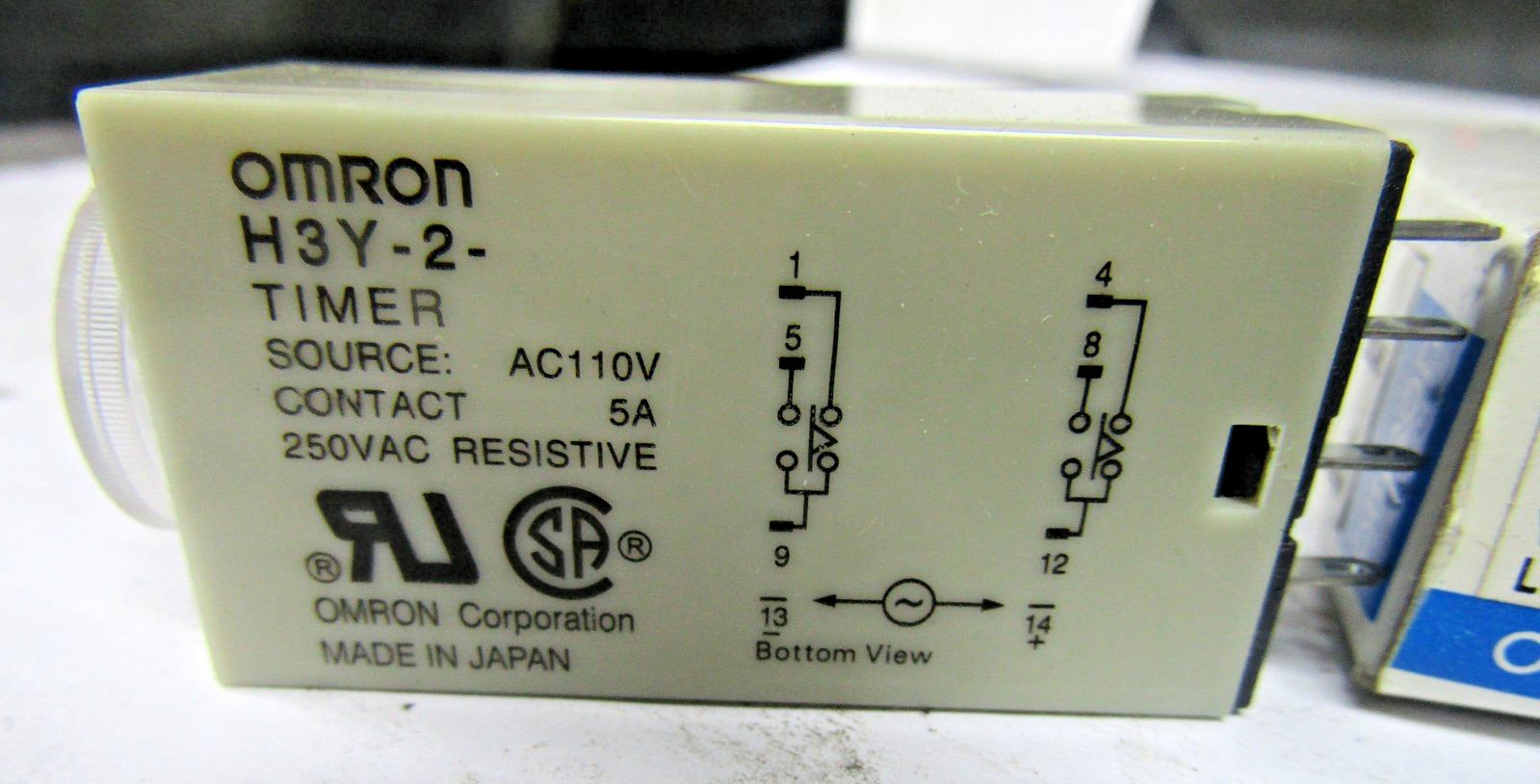 ✌️NEW OMRON H3Y-2 TIMER 0-30 MINUTES VOLTAGE 120VAC 8 BLADES