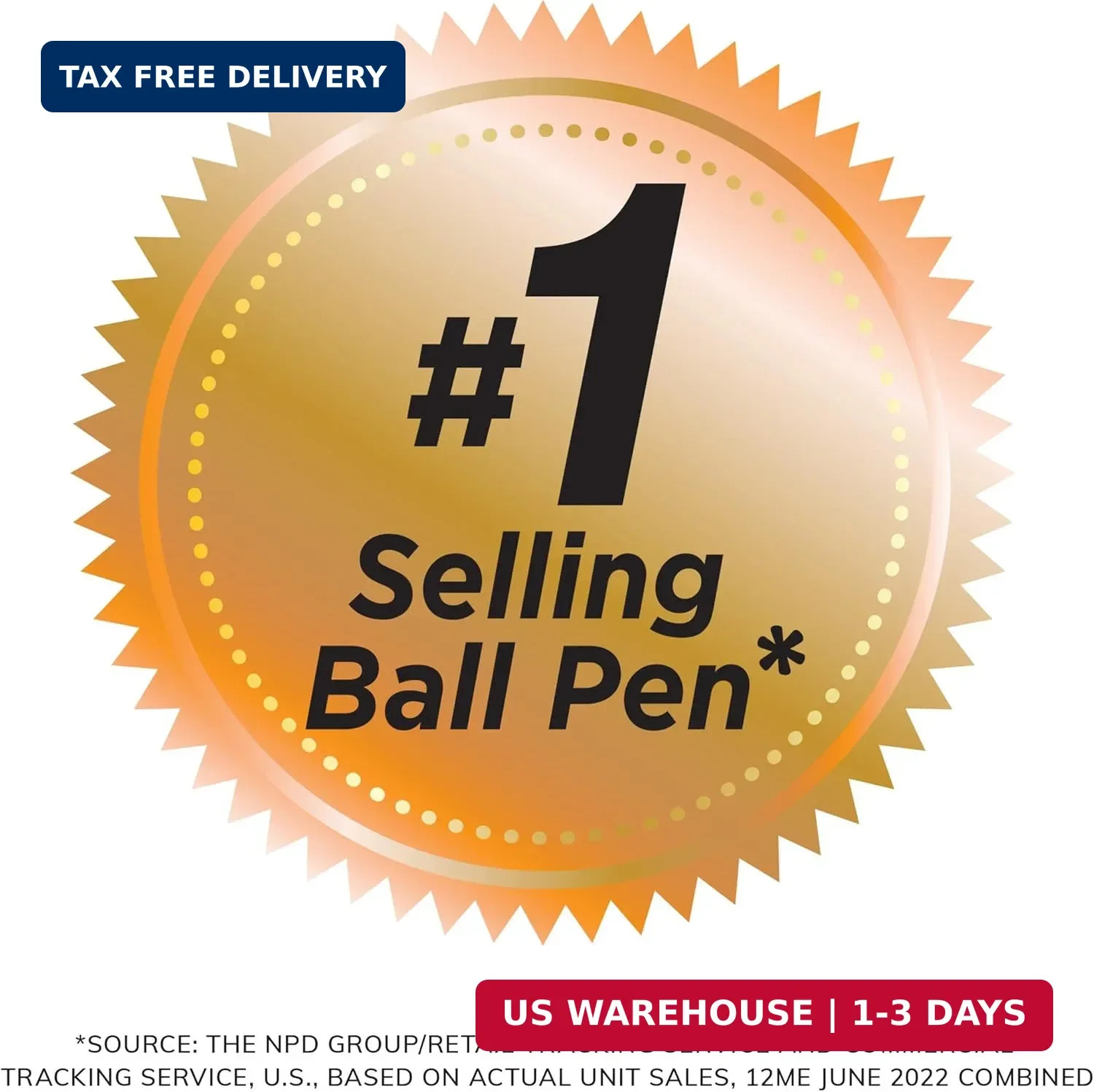 BIC Round Stic Xtra Life Black Ballpoint Pens, Medium Point (1.0mm), 12-Count Pa