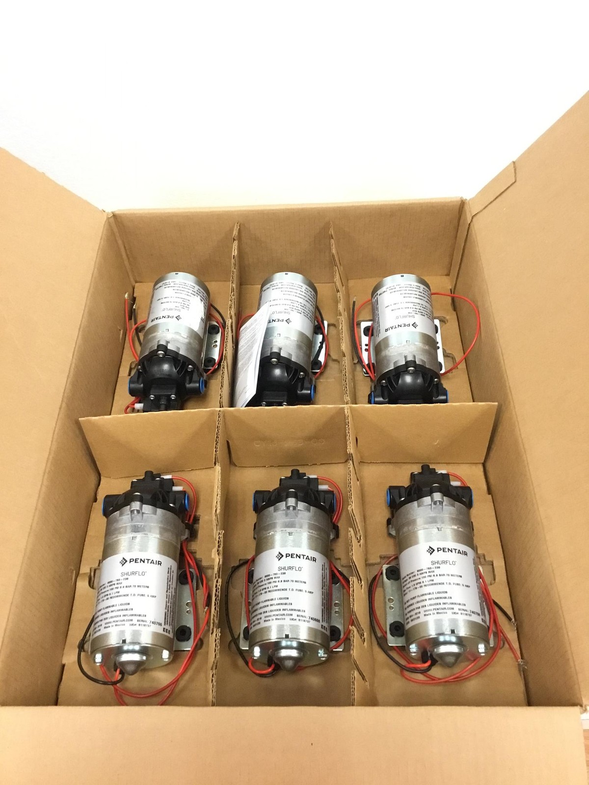12x New SHURFLO 8000-783-238 Diaphragm Pump 3 Chamber 1.6 GPM 36VDC Pentair