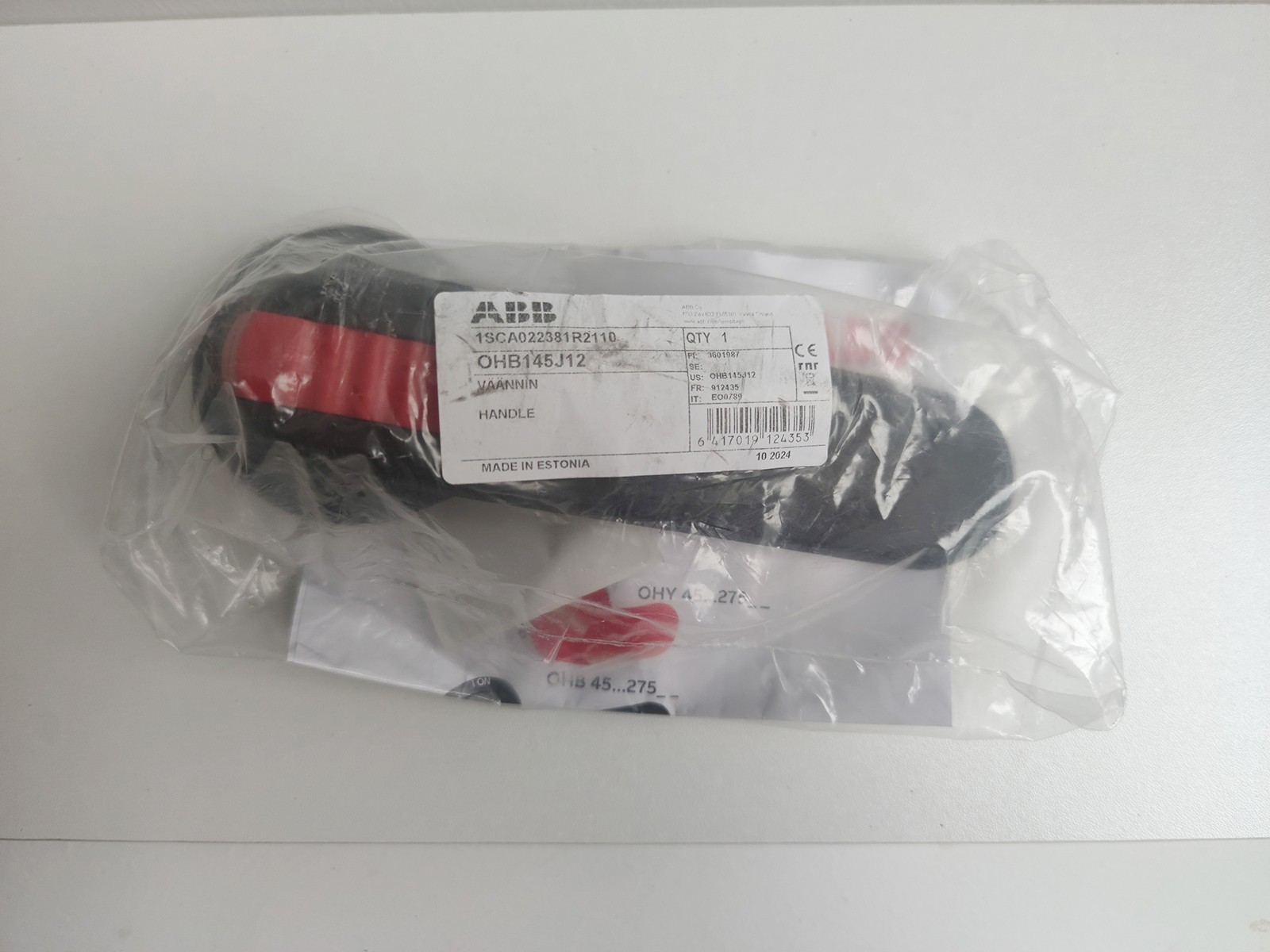 ABB OHB145J12 Disconnect Switch Handle 12mm Shaft Dia. 145mm Handle Length
