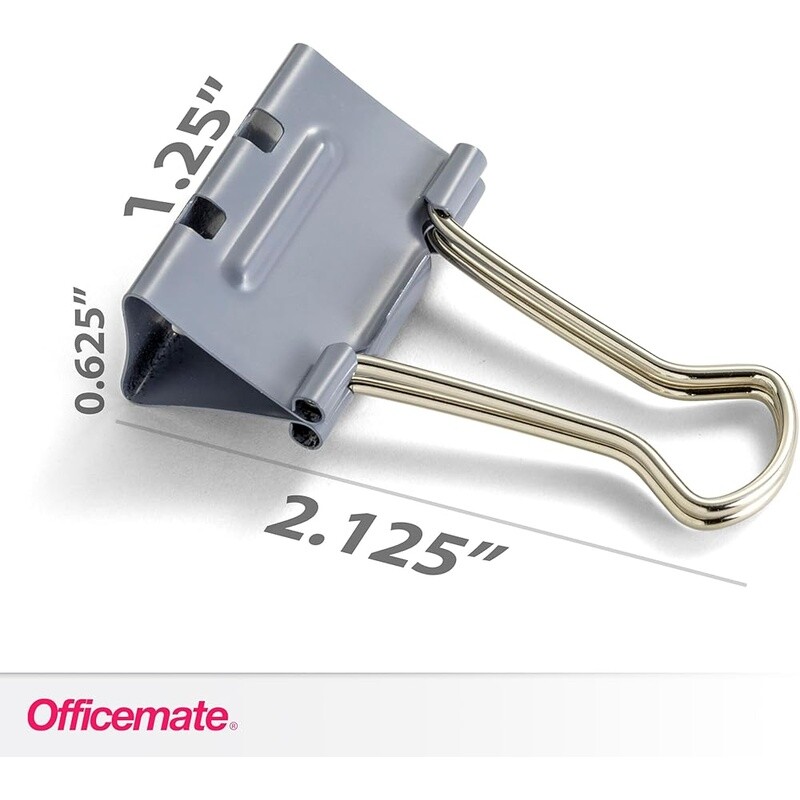 EZ Binder Clips Medium Metal Paper Clips Durable Organizer Office Supply 12ct US
