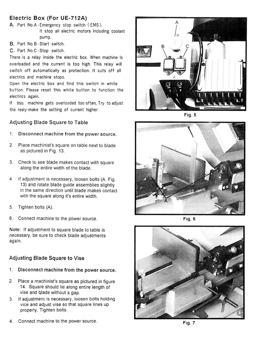 Enco 7″ x 12″ Horizontal Band Saw 137-3175,137-3176,137-3190 Owners Manual 1694
