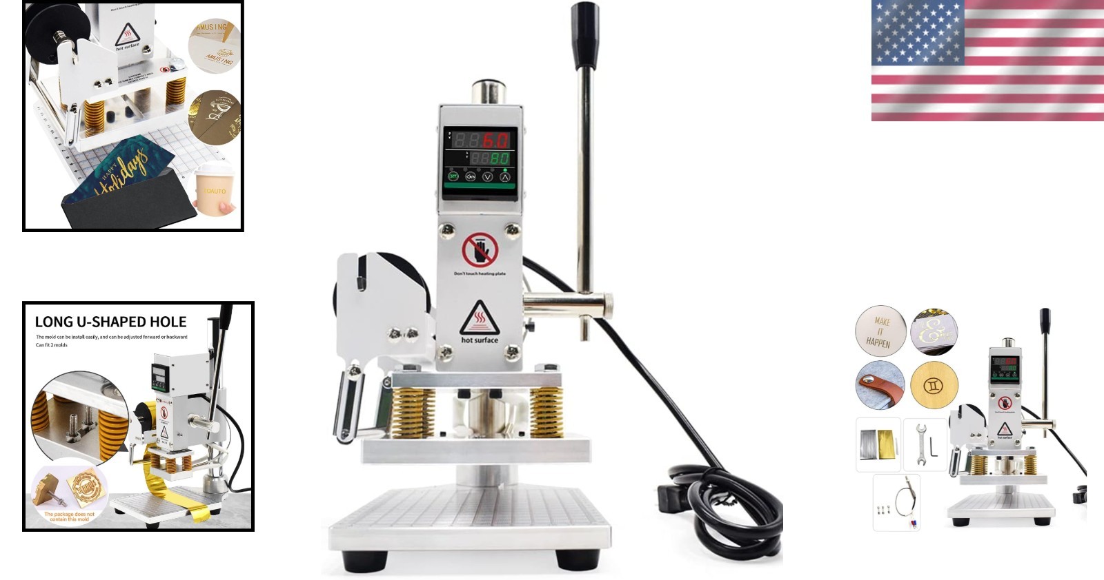 Robust 10x13cm Foil Stamping Machine with Durable Stainless Steel Base – 110V