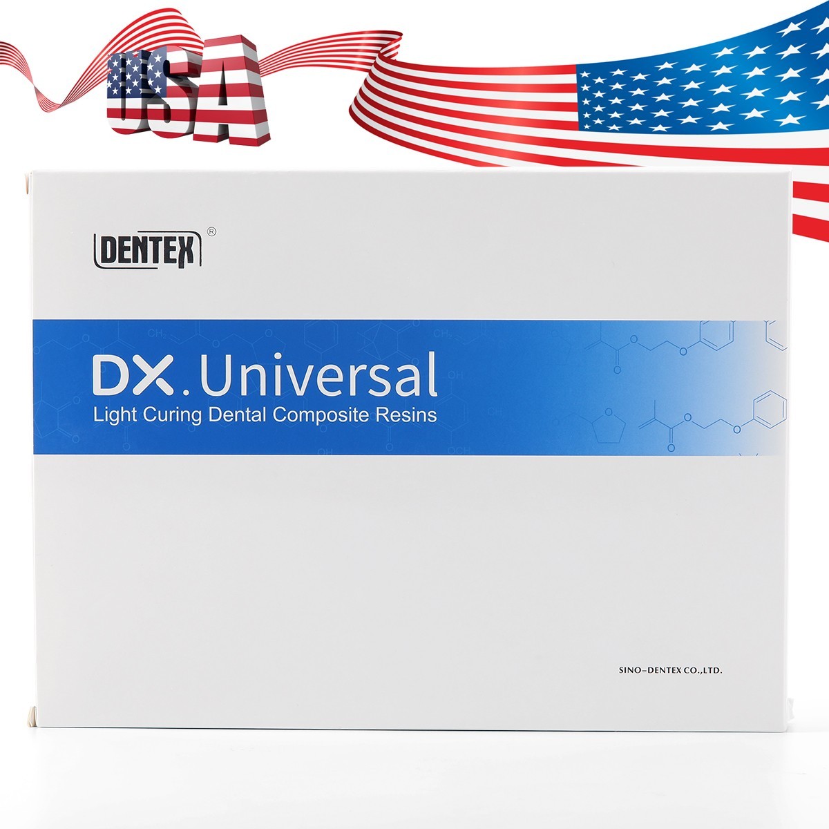 Dentex Kit de resina de compuesto de cura dental Light Shade A1 A2 A3 A3.5 B1
