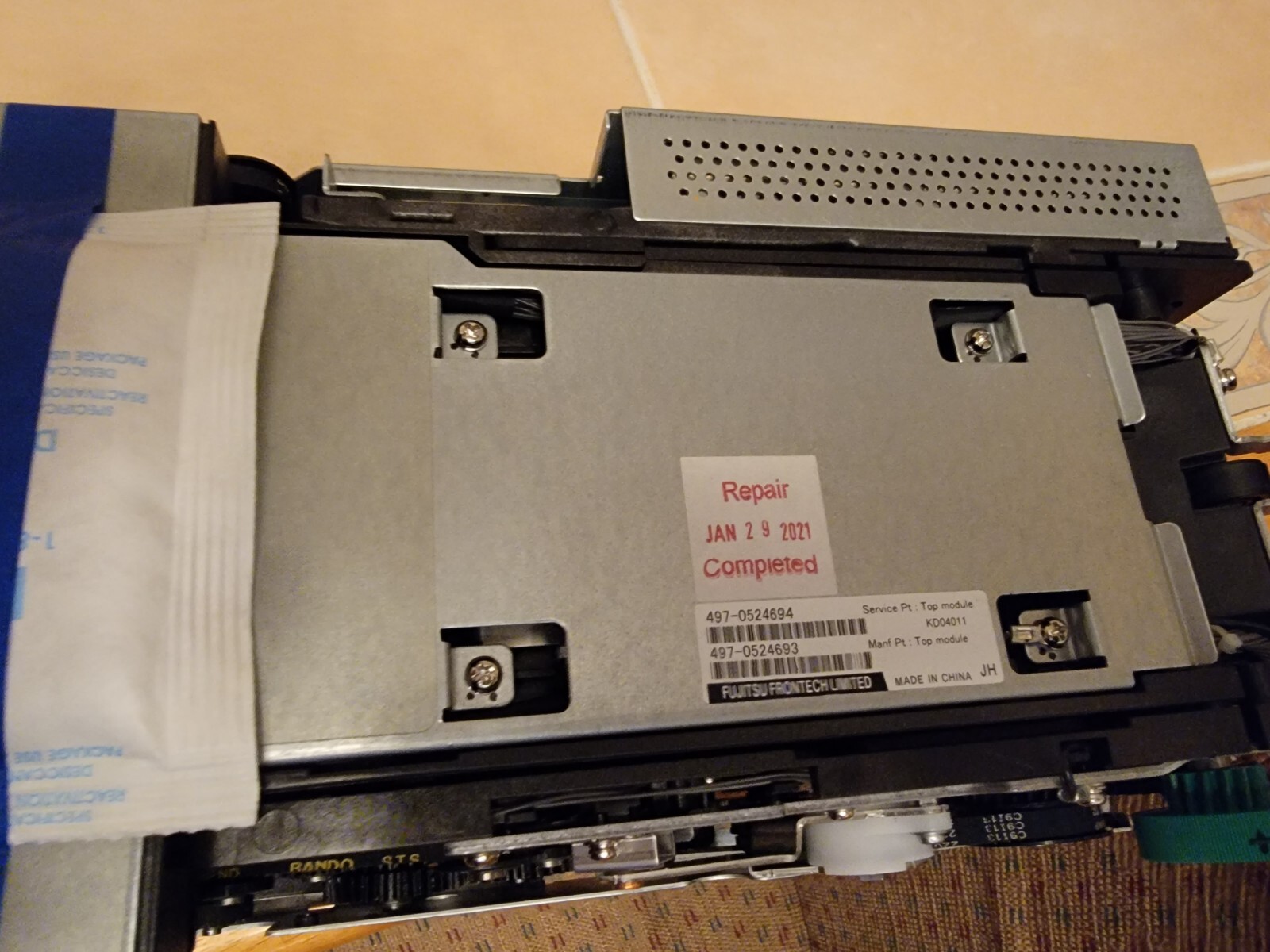 Fujitsu GSR50 Cash Handling Bunch Acceptor Top Module KD04011
