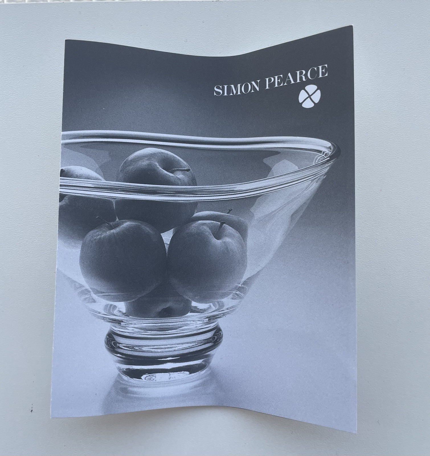 VTG Simon Pearce European View 2002 Etched Glass Business Card Holder Conference