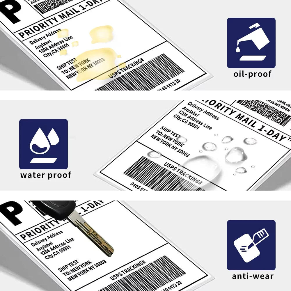 4×6 Fanfold Direct Thermal Shipping Labels for Zebra & Rollo Printer