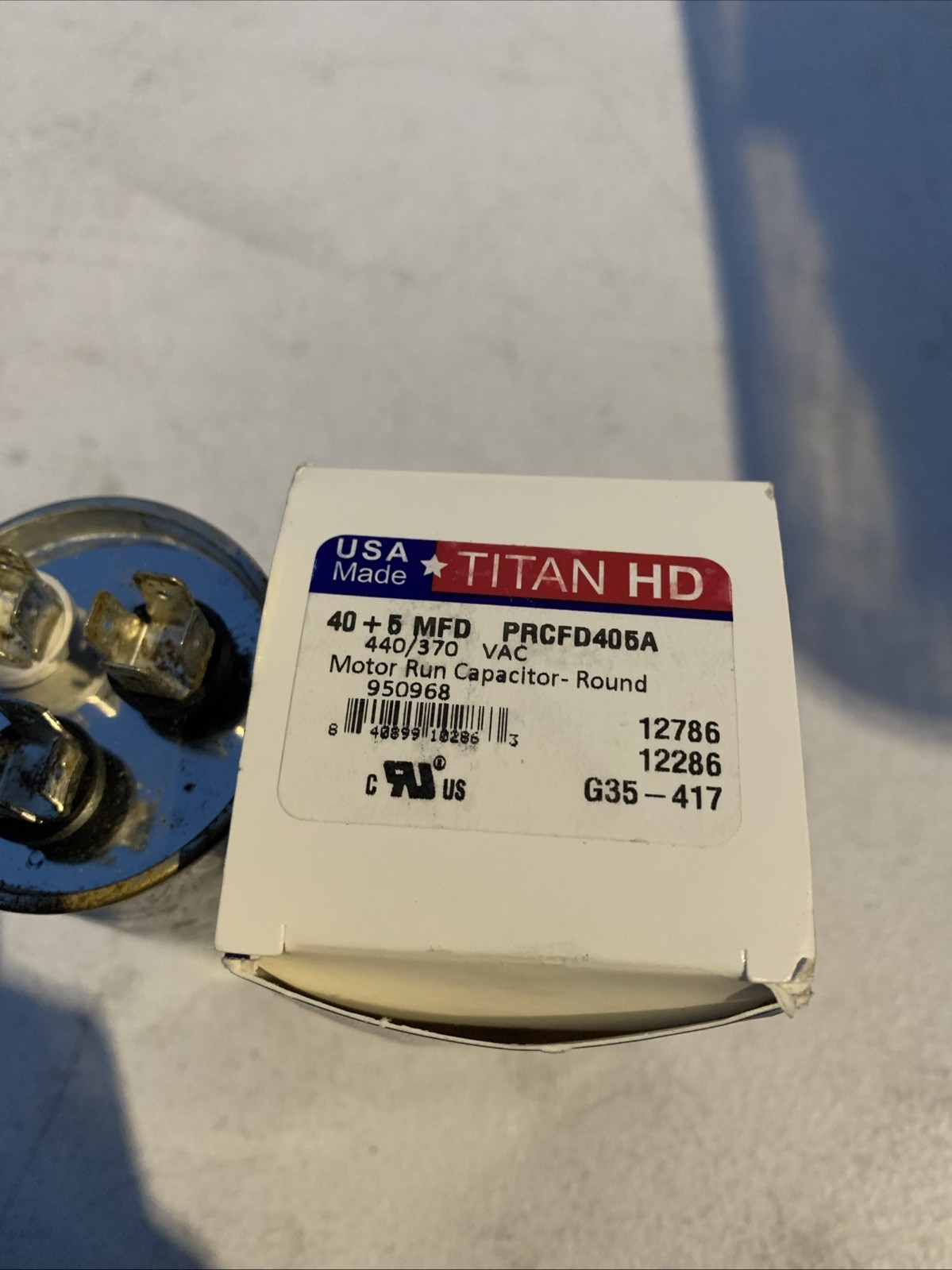 Packard PRCFD405A Titan HD 40/5 MFD 440/370V Dual Round Run Capacitor
