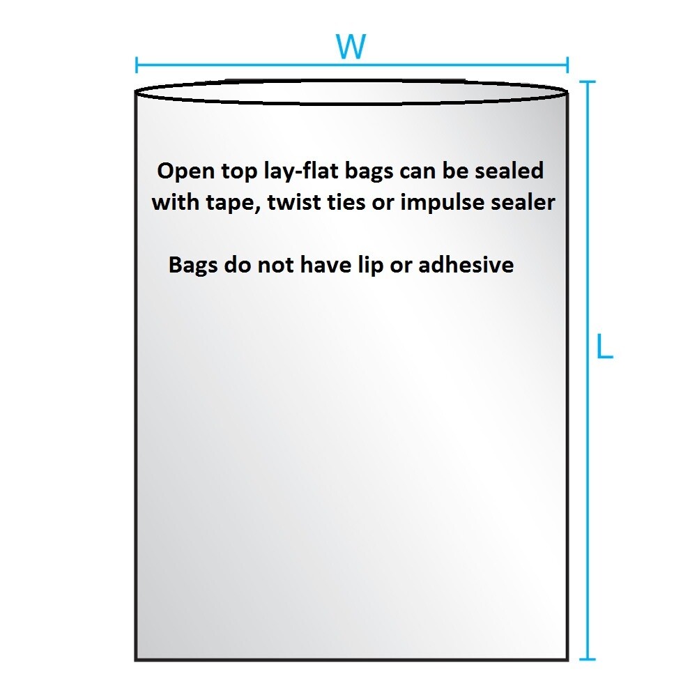 9×12″ Clear Poly Bags Flat Open Top 1-Mil ml LDPE Plastic T-Shirt 100 200 1000