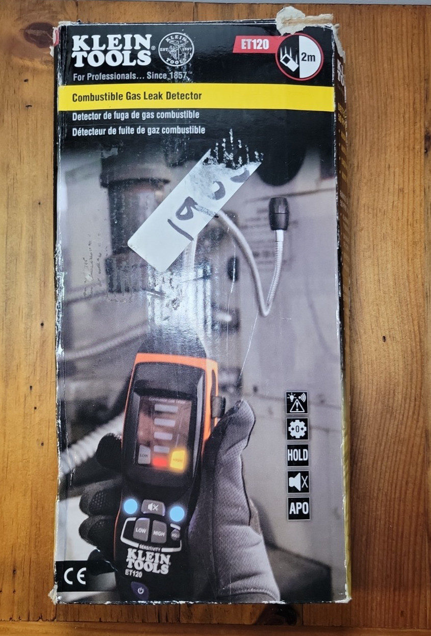 Klein Tools ET120 Combustible Gas Leak Detector – New Open Box