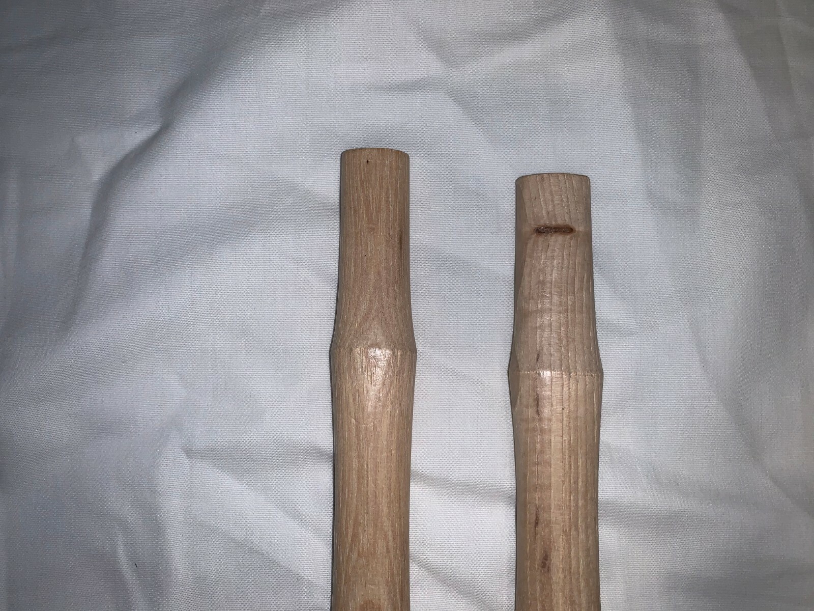 QTY 2 14 INCH NATURAL WOODEN MACHINIST / BALL-PEEN / HAMMER REPLACEMENT HANDLES