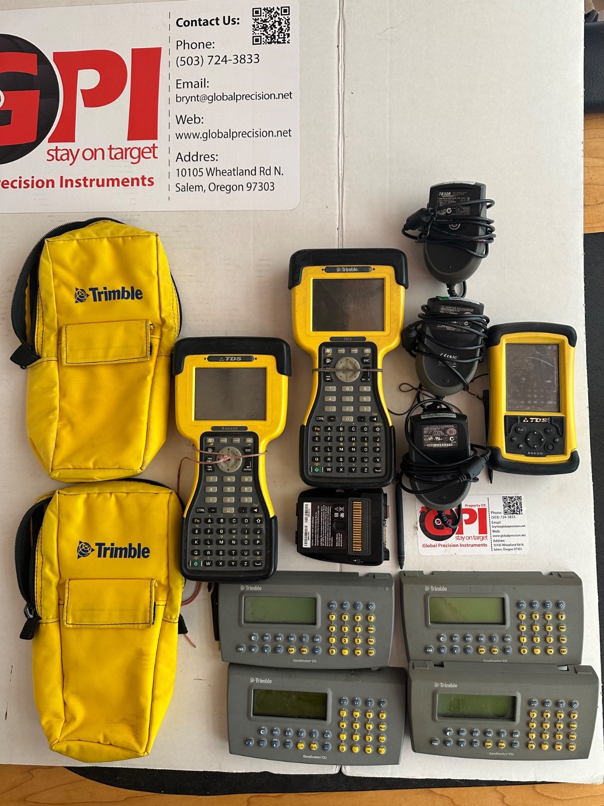 Batch of Trimble Data Collectors and Accessories for PARTS/UNTESTED
