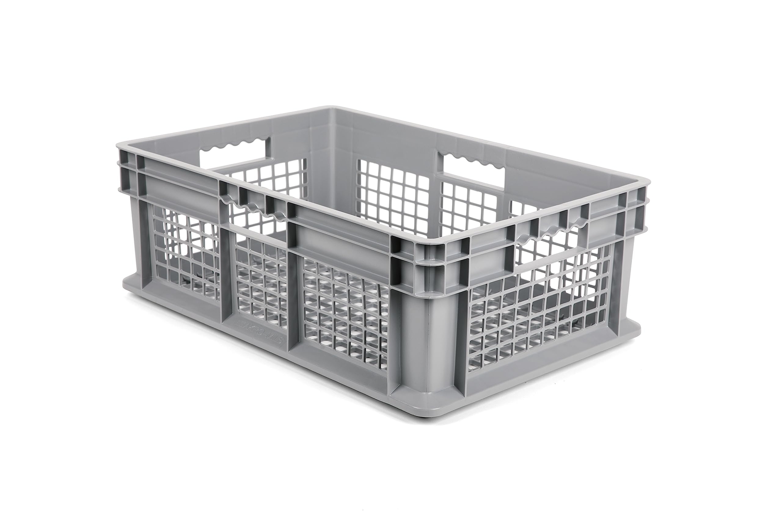 24 x 16 x 8 (1 Pack) Mesh Straight Wall Handled Storage Container Tote, Gray