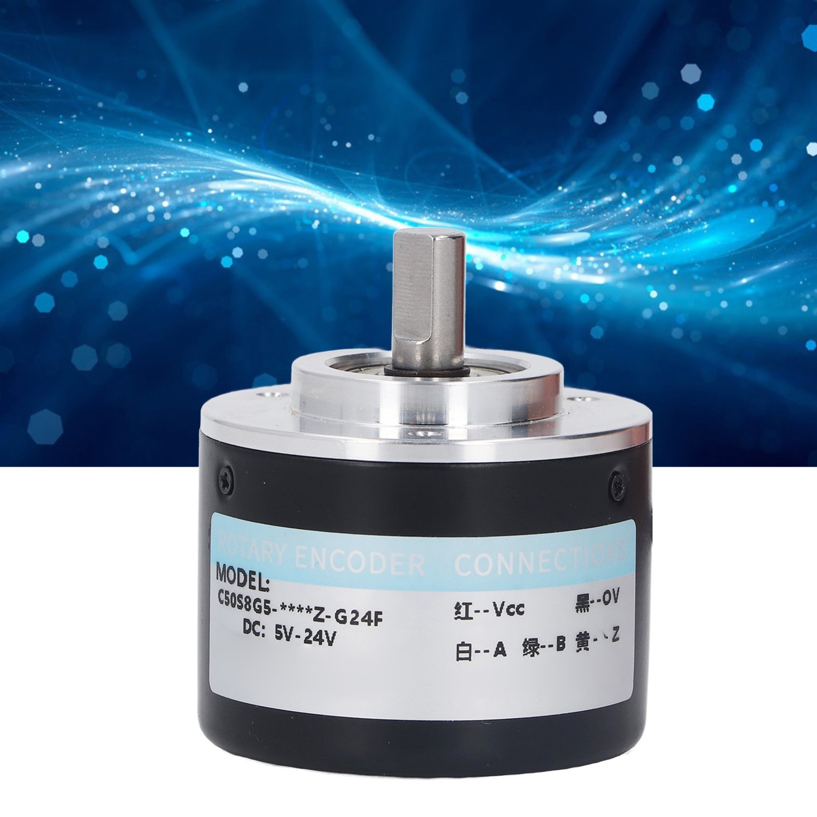 50mm PNP Incremental Encoder IP50 2-Phase DC5-24V 2000P/R for Control Systems