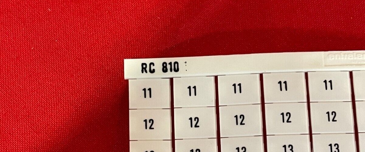 ENTRELEC MARKING CARDS #234-042-27 RC 810 HORIZONTAL LEGEND 11-20 **LOT OF 6**