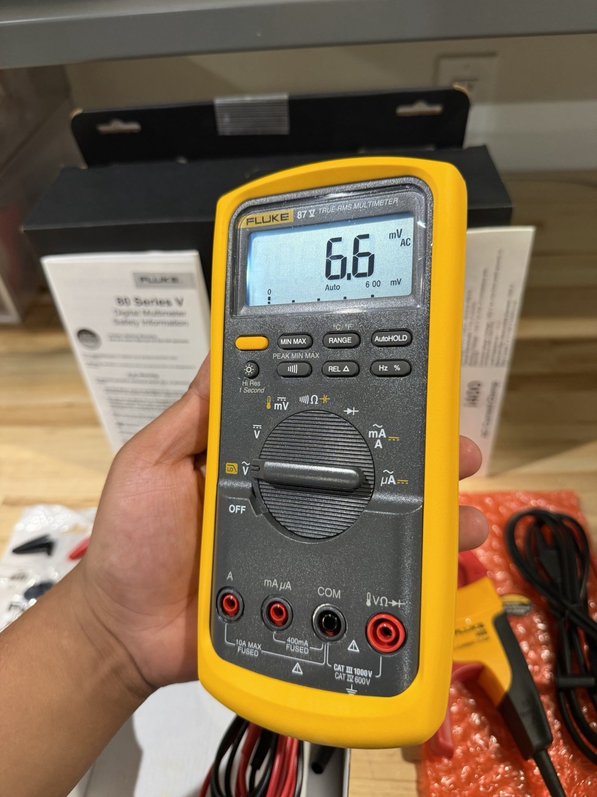 FLUKE 87V/IMSK INDUSTRIAL MULTIMETER SERVICE KIT W/ i400 AC CURRENT CLAMP