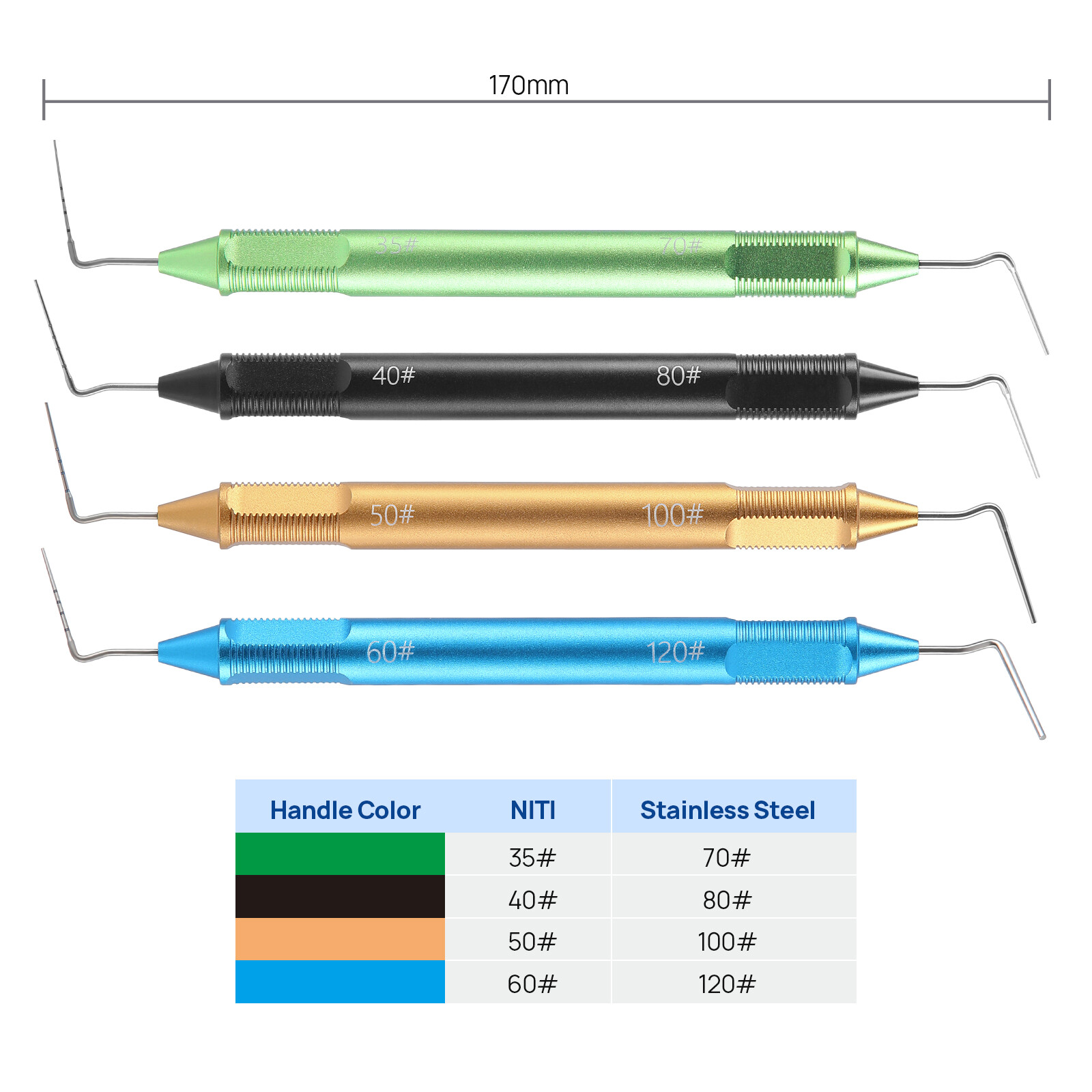 JMU Dental Endo Hand Plugger for Gutta Percha Obturation System NiTi Tips