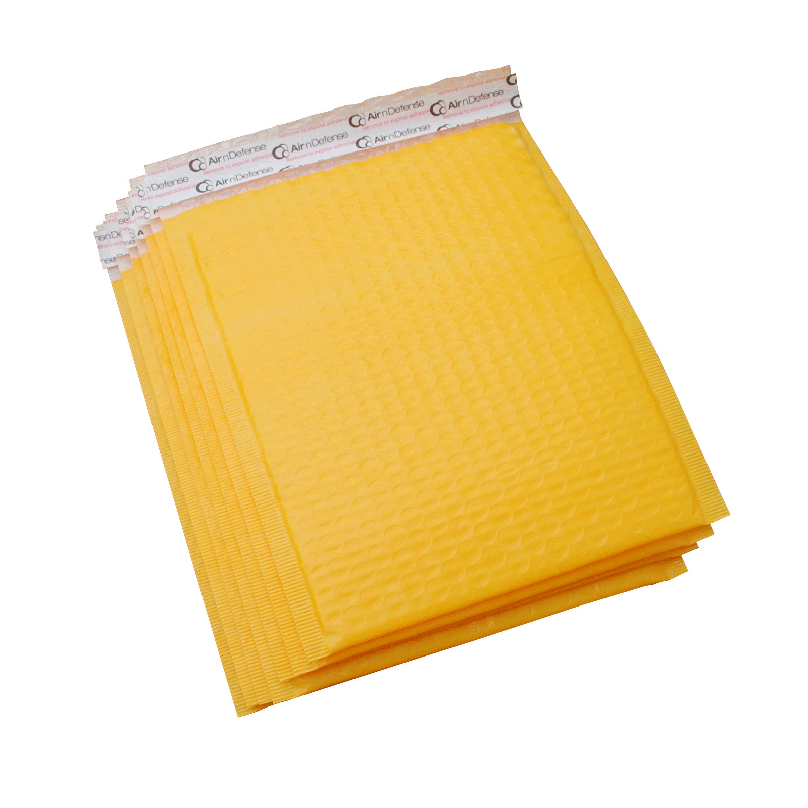 AirnDefense 250 #0 6.5X10″ Yellow Poly Bubble Mailers Shipping Padded Envelope