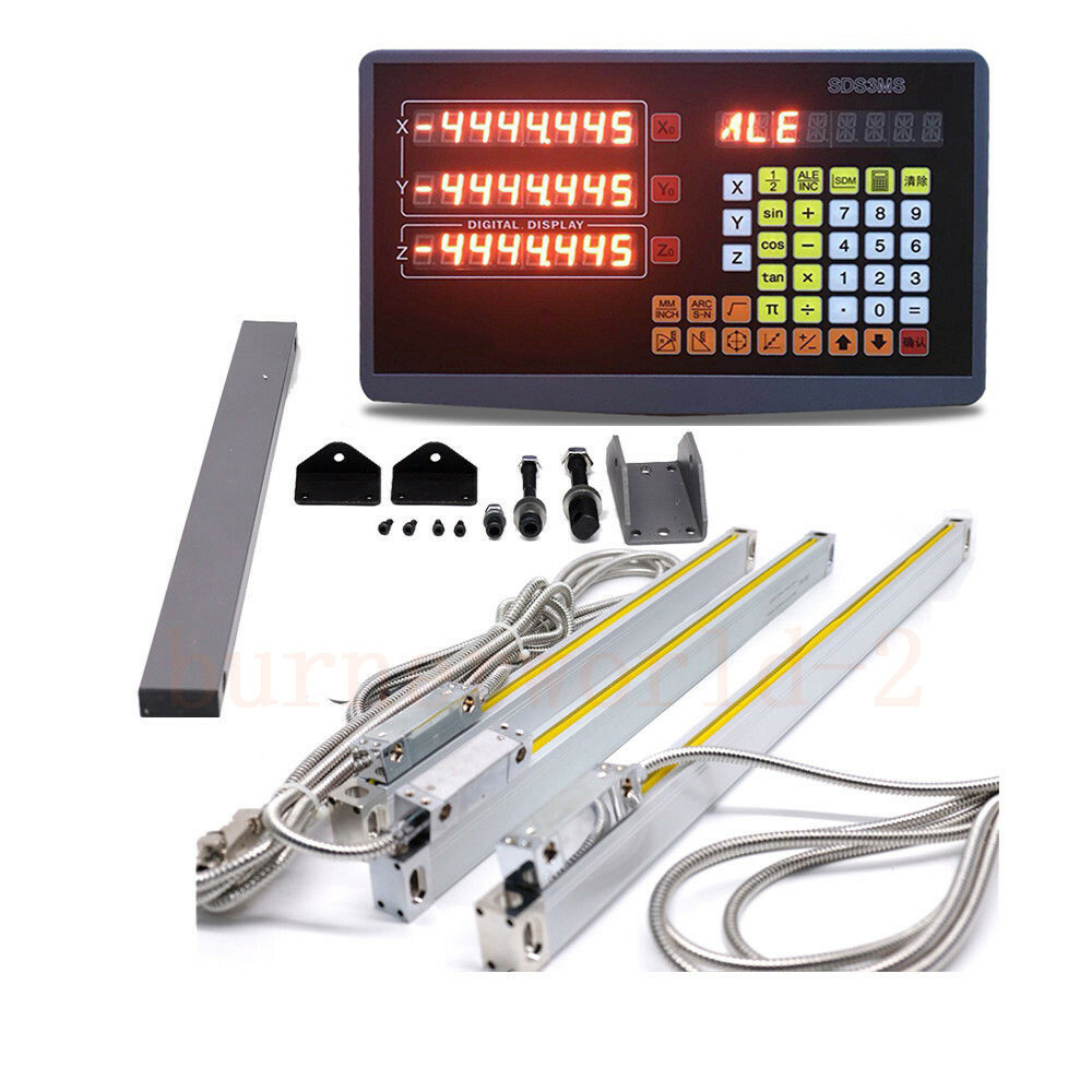 1μm TTL Linear Scale Encoder Grinder Kit 2/3 Axis High Precision Digital Readout