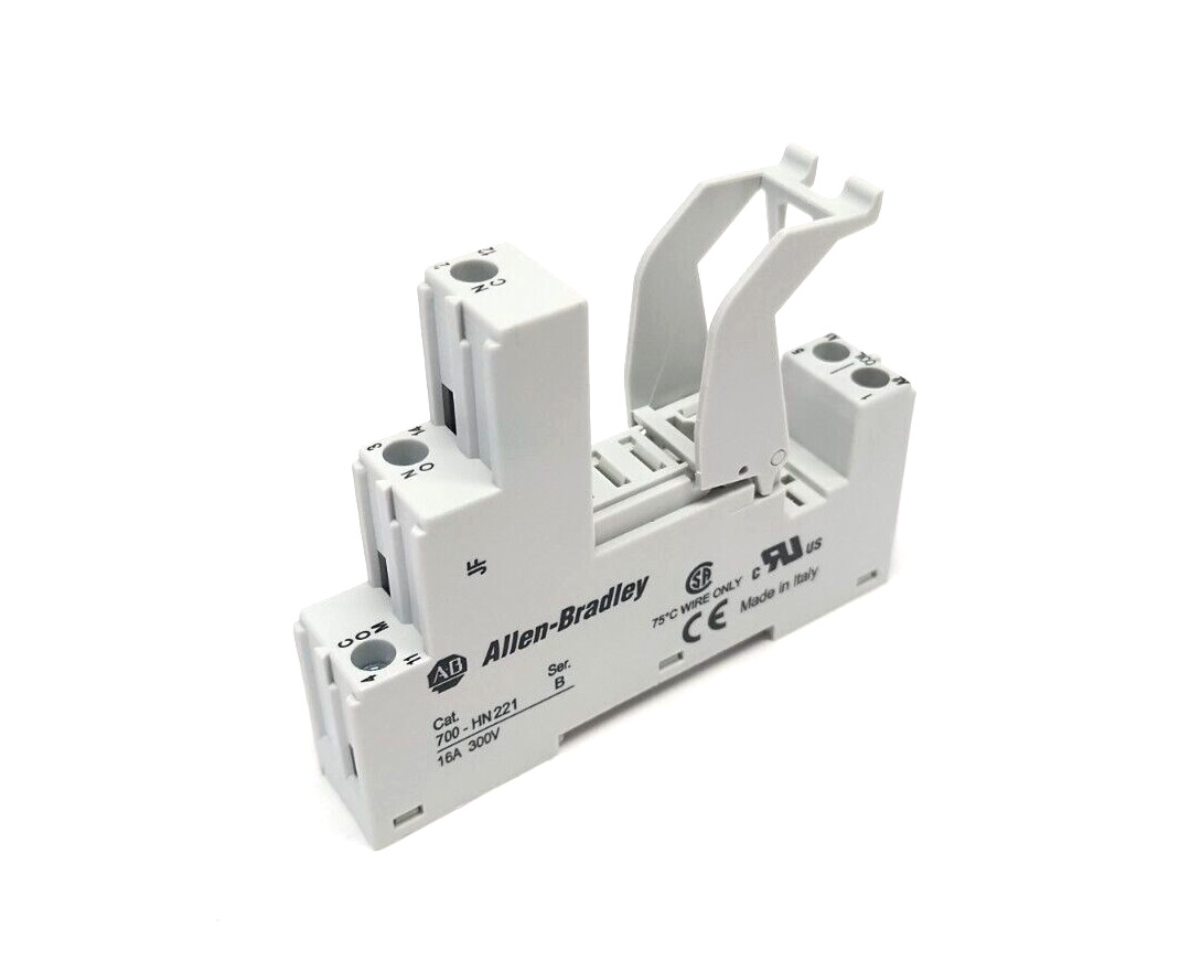 Allen Bradley 700-HN221 Ser. B 5-Blade Screw Terminal Plug-In Relay Socket/Base