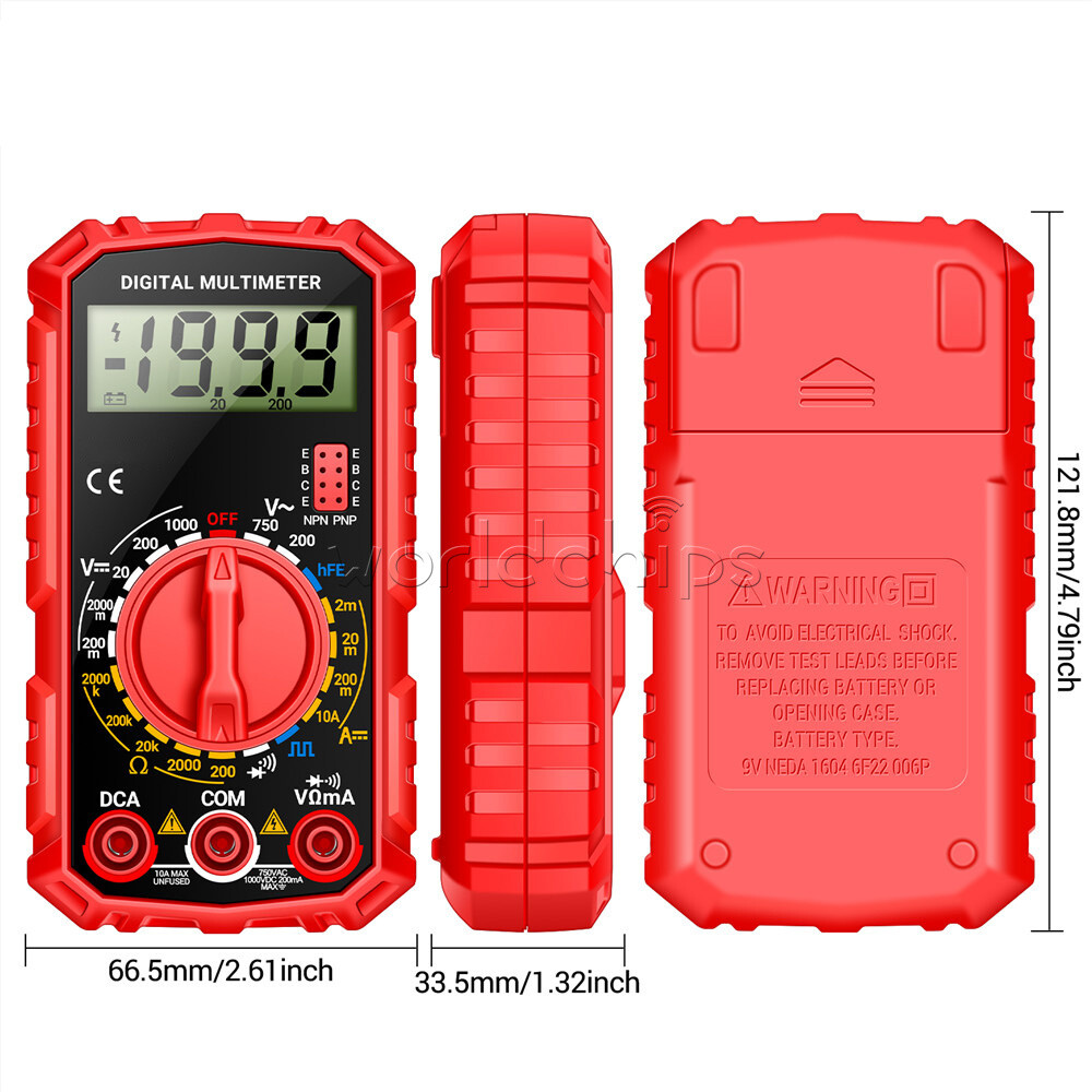 ANENG SZ308 Mini Digital Multimeter AC DC Voltage Current Resistance Meter 1999