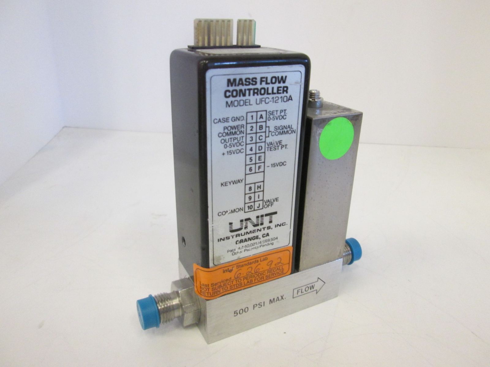 Unit Instruments, UFC-1110A, Mass Flow Controller, 10 SLM, N2O, Used