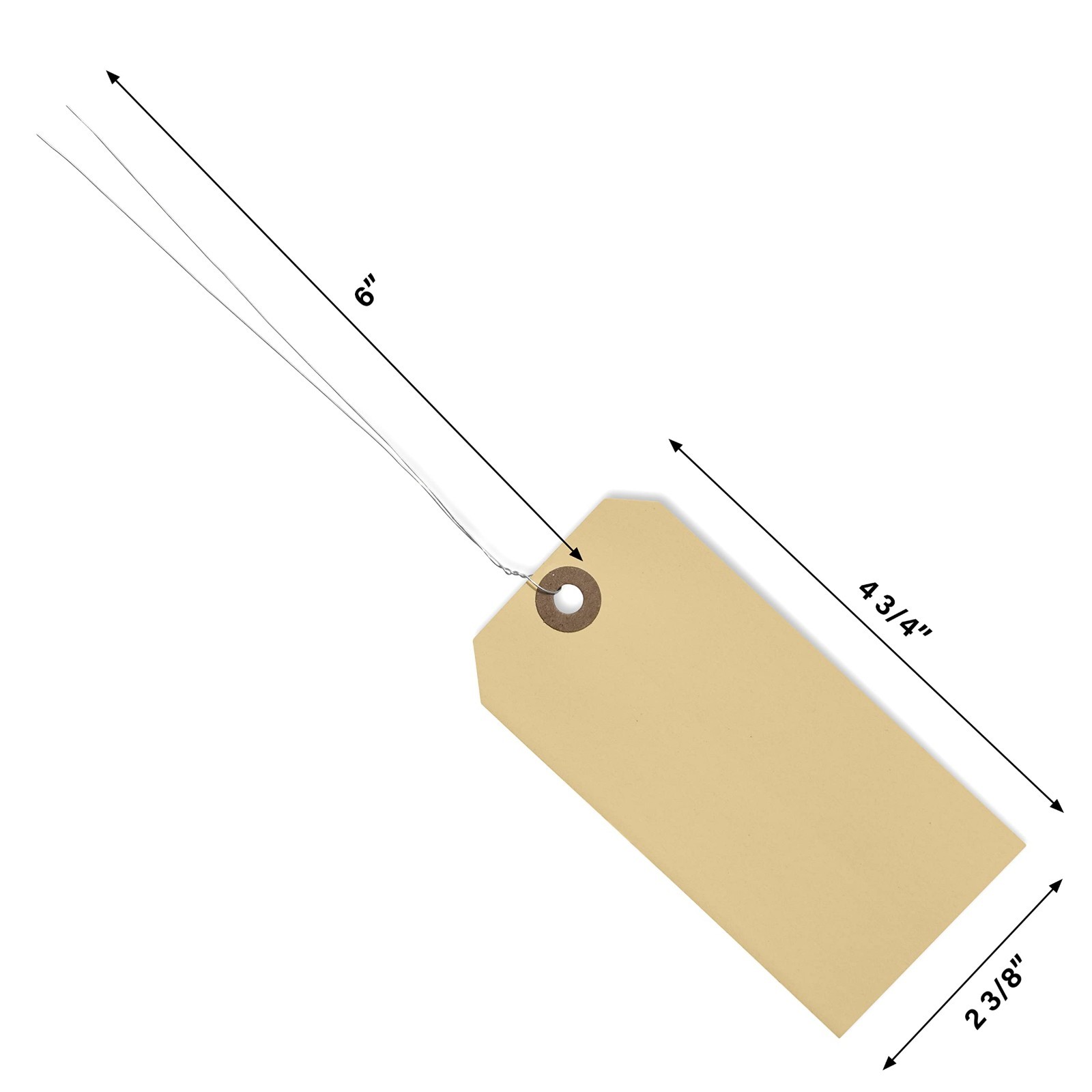 Durable Manila Shipping Tags with Wire Ties – 200 Pack, 4.75″ x 2.375″, Reinforc