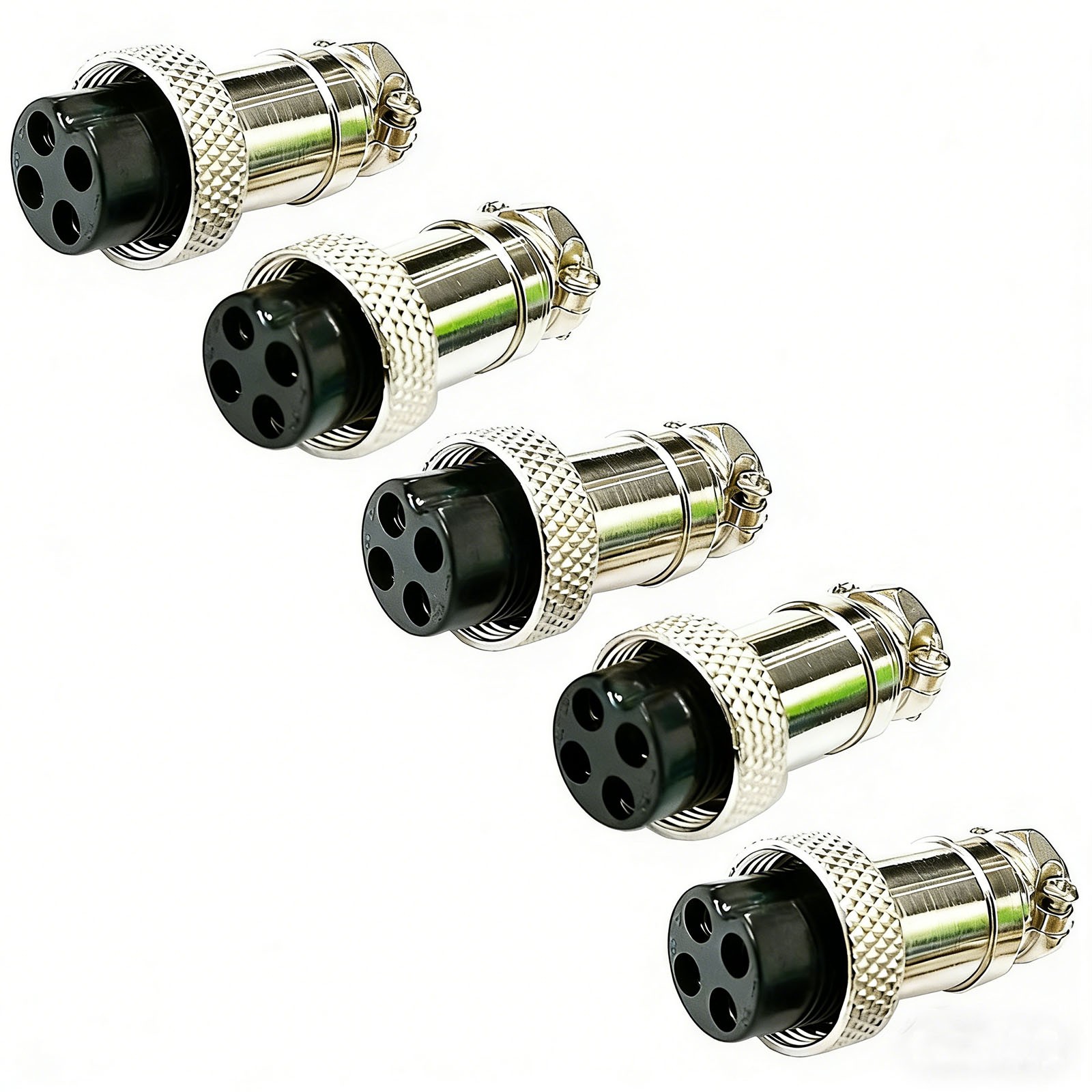 5pcs 4-Pin Female Microphone Plug connector Ham Radio CB Mic