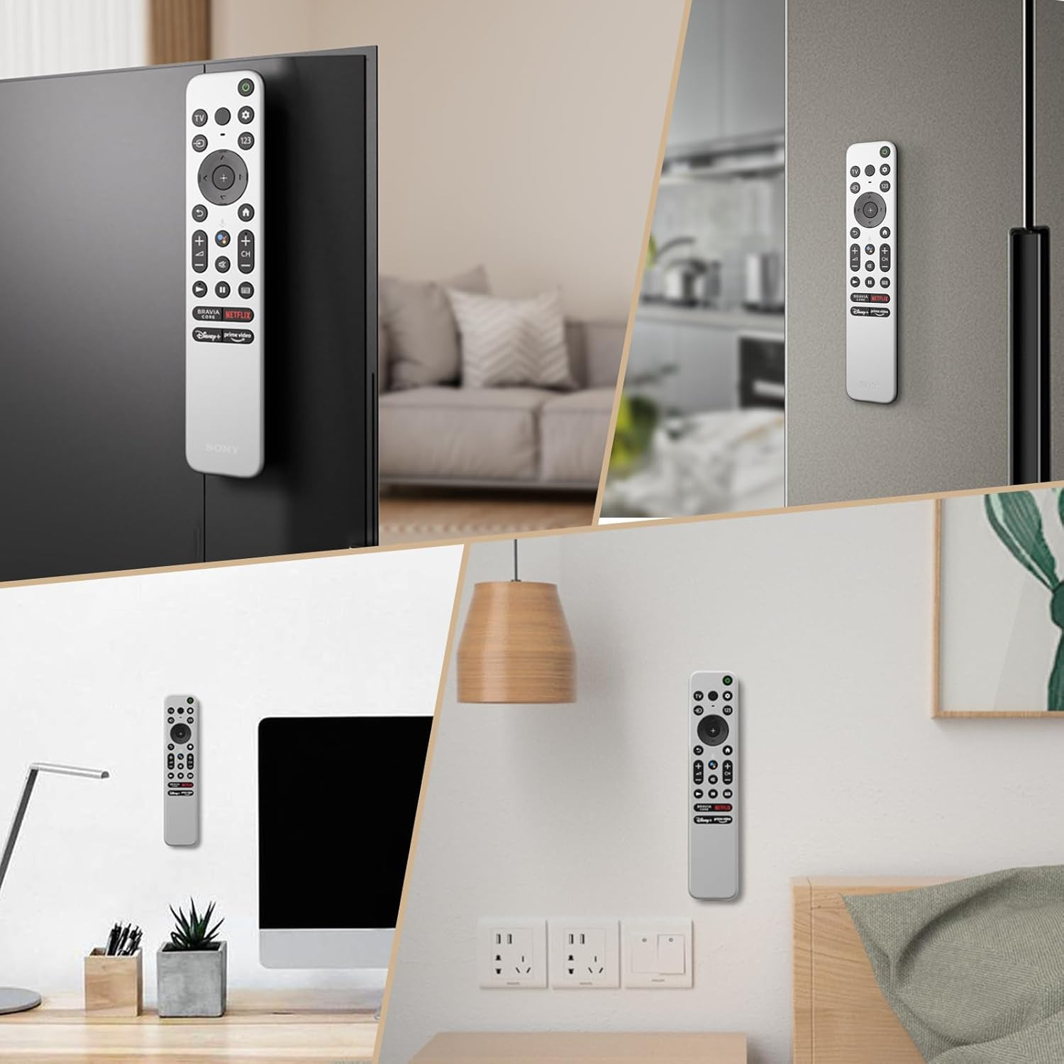 6 Pack Magnetic Remote Control Holder Wall Mount,Convenient and Stylish TV Re…