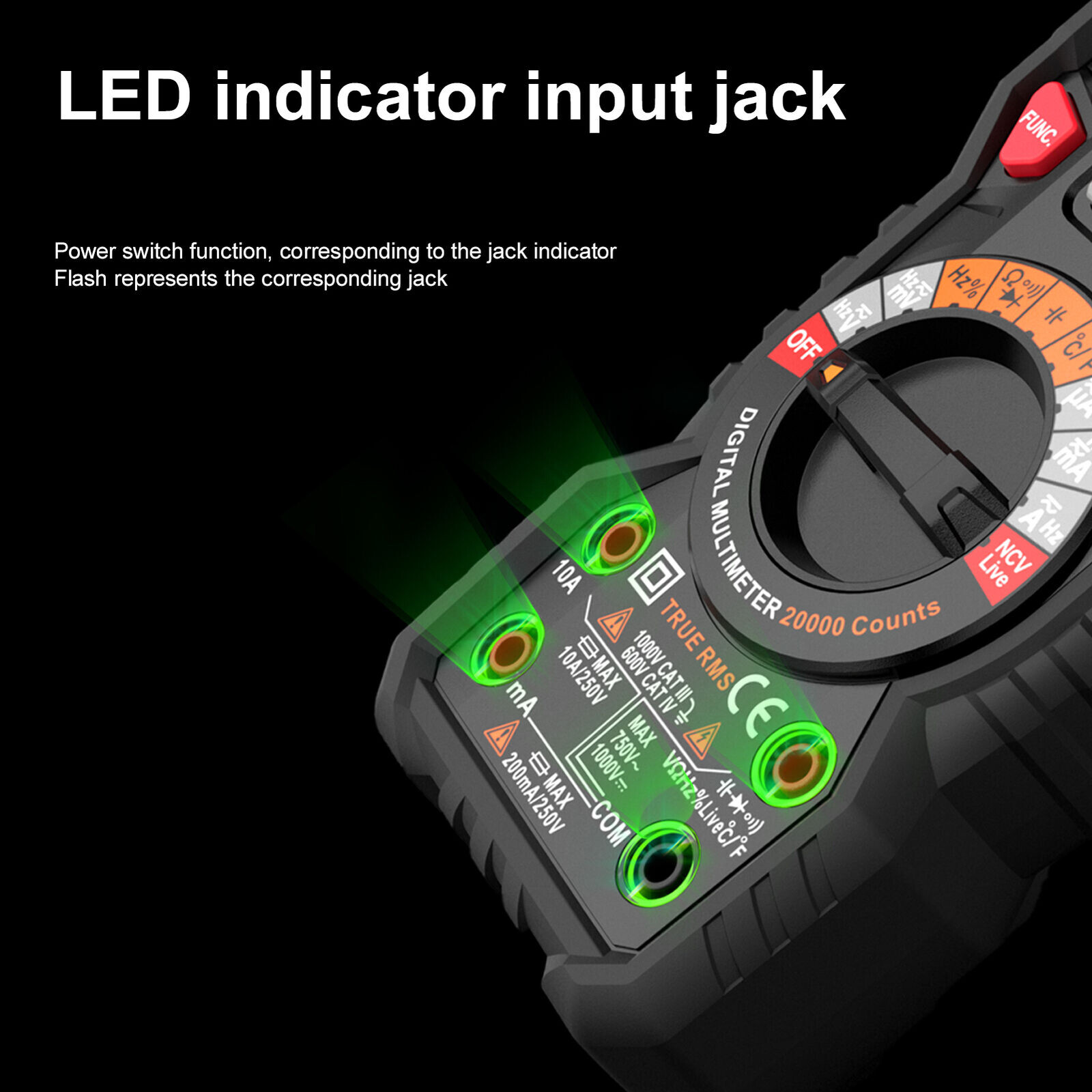 High Precision Digital Multimeter Voltmeter AC DC Ammeter Ohmmeter Meter Tester