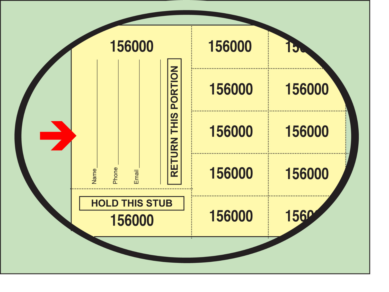 500 Chinese Auction Tickets -with Buyer’s Name, Email & Phone – FREE SHIPPING