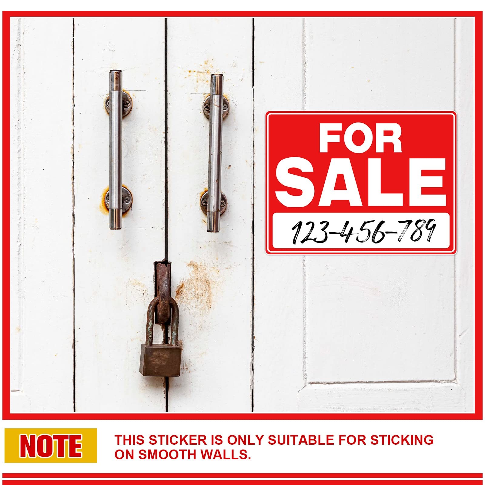 Classic For Sale Signs For Car Auto Vehicle Houses Plastic Stickers Signage 25PC