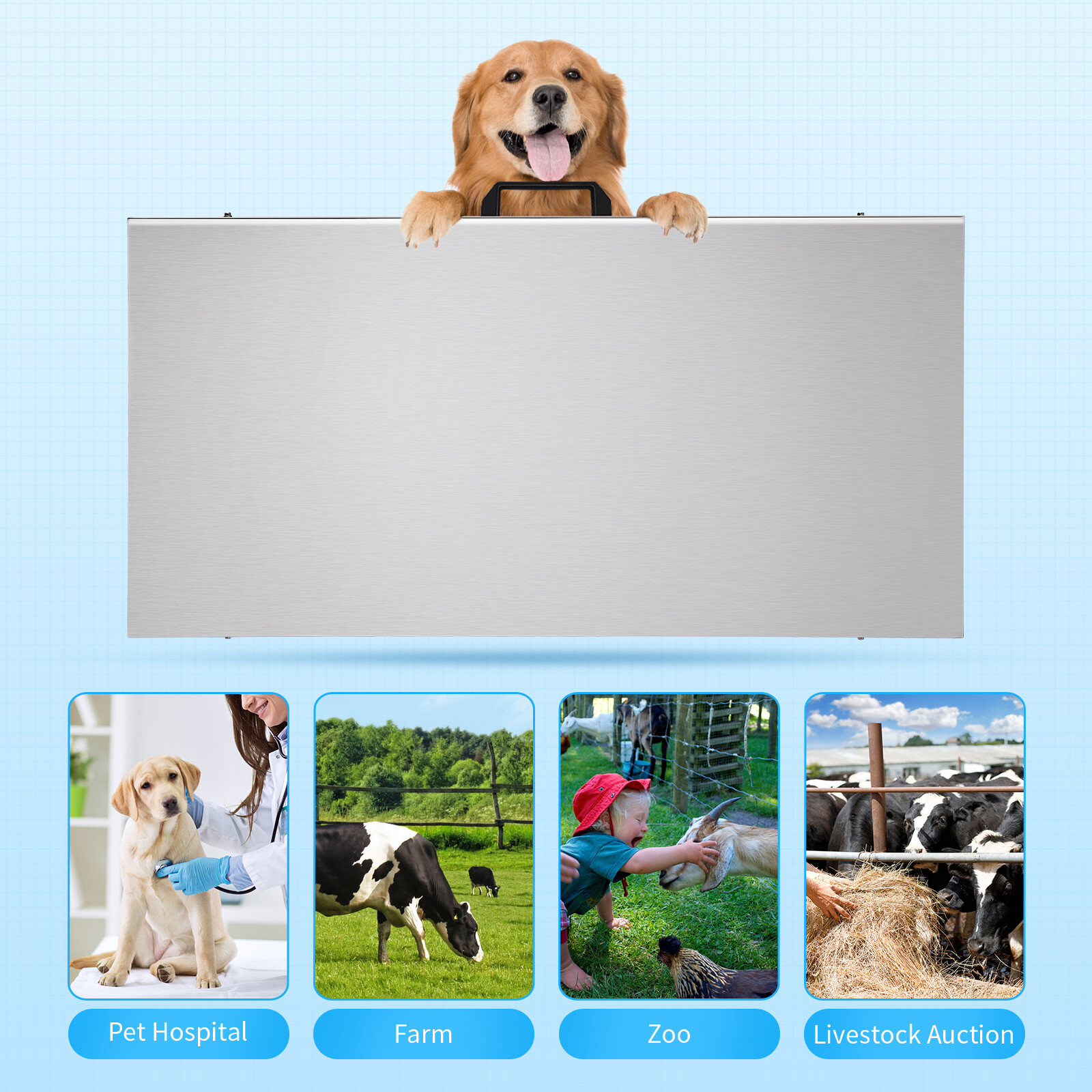 LARGE 440LB Dog Digital Pet Weight Scale for Shipping Veterinary Livestock NEW