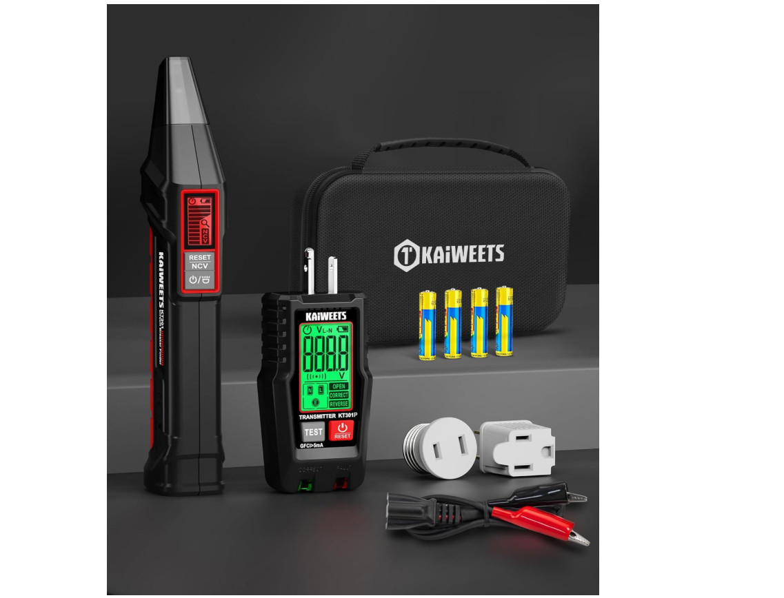 KAIWEETS Circuit Breaker Finder with LCD Display, NCV Tset & Black
