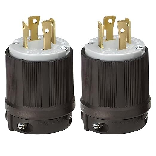 2-Pack OCSParts NEMA L15-30P Male Twist Lock Plug Adapter | 250V – 30A