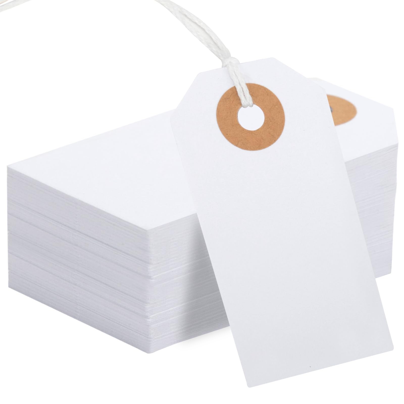 150PCS Blank Shipping Tag, 2 3/4 x 1 3/8 inches 2 x 1 Inch, White