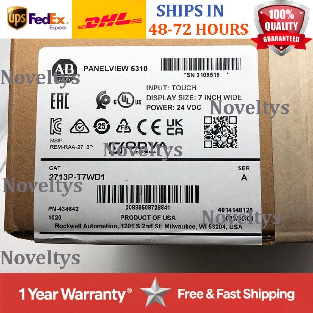 2713P-T7WD1 New AB Sealed PanelView 5310 Graphic Terminal 2713PT7WD1 US Free Tax