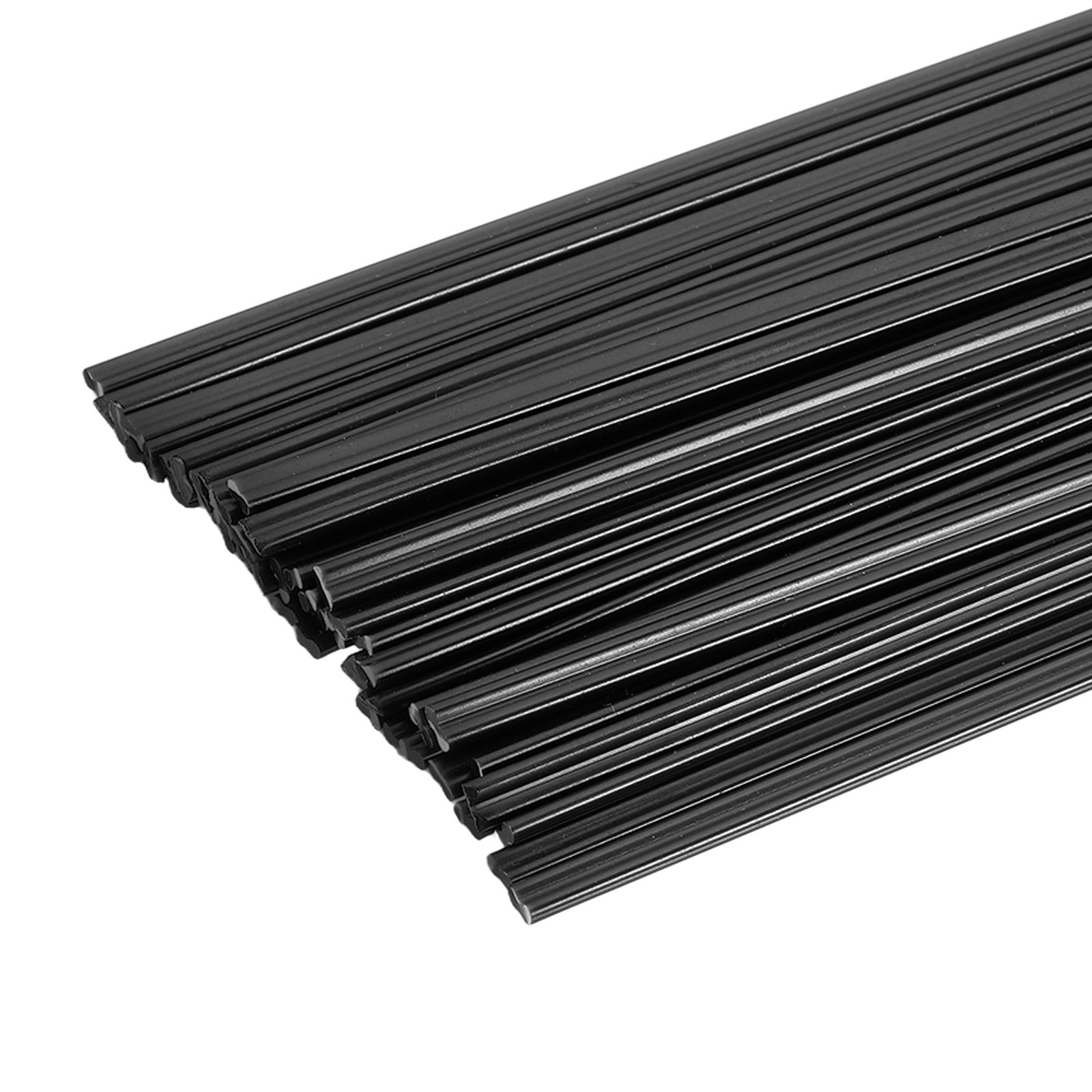 1set(50pcs) PP Plastic Welding Rods 8inch Welding Strips Welder Rods, Black