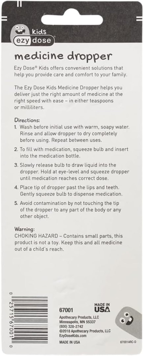 Infant & Toddler Medicine Dropper – Reusable 2.5mL BPA Free Liquid Dispenser