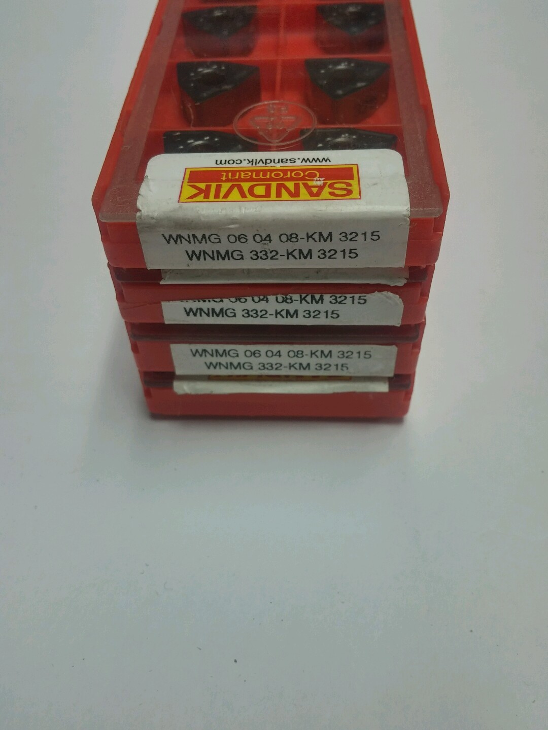 WNMG 06 04 08 KM 3215 WNMG 332 KM SANDVIK QTY. 10 INSERTS PER PKG. (LOC 121)