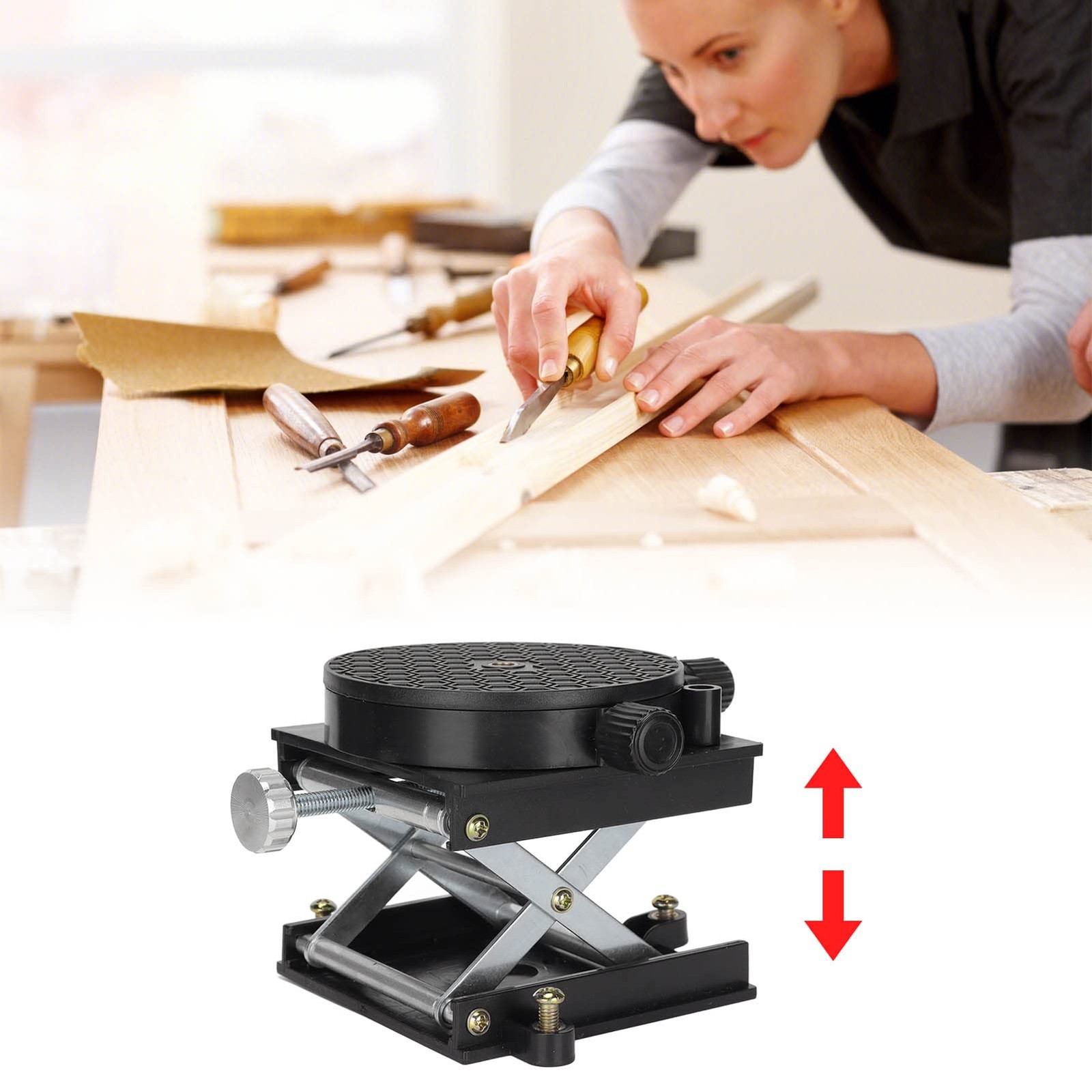 Fdit Lab Jack, Aluminum Alloy Jack Scissor Stand Lift default, Defult
